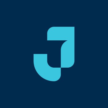 J harfi logosunu görmeniz gerekir. Simgesi tasarım. Şablon öğeleri - vektör işareti