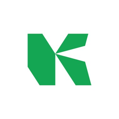 K harfi logosunu görmeniz gerekir. Simgesi tasarım. Şablon öğeleri - vektör işareti