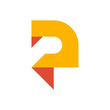 P harfi logosunu görmeniz gerekir. Simgesi tasarım. Şablon öğeleri - vektör işareti