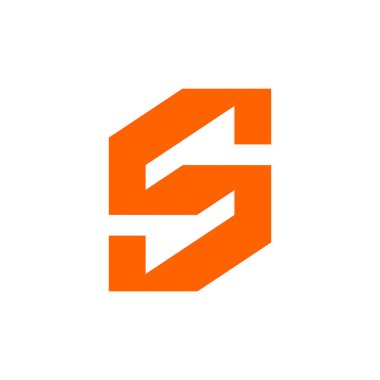 S harfi logosunu görmeniz gerekir. Simgesi tasarım. Şablon öğeleri - vektör işareti