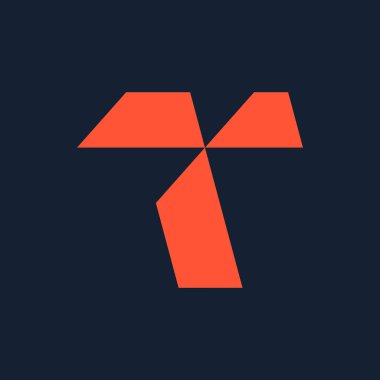 T harfinin logosunu görmeniz gerekir. Simgesi tasarım. Şablon öğeleri - vektör işareti