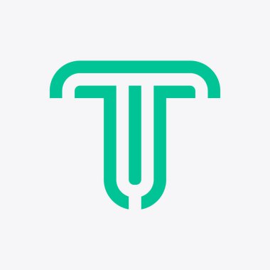 T harfinin logosunu görmeniz gerekir. Simgesi tasarım. Şablon öğeleri - vektör işareti