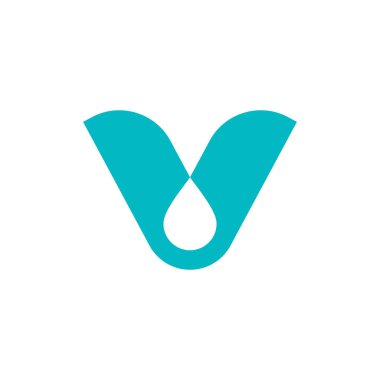 Harf V logosunu görmeniz gerekir. Simgesi tasarım. Şablon öğeleri - vektör işareti