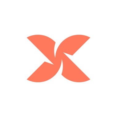 Mektup X logosu. Simgesi tasarım. Şablon öğeleri - vektör işareti