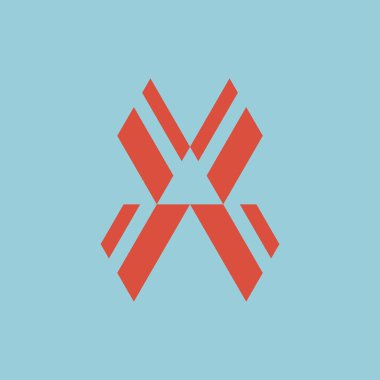 Mektup X logosu. Simgesi tasarım. Şablon öğeleri - vektör işareti