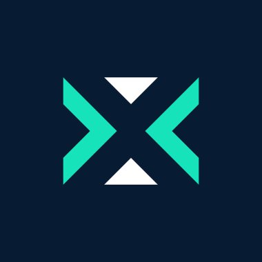 Mektup X logosu. Simgesi tasarım. Şablon öğeleri - vektör işareti