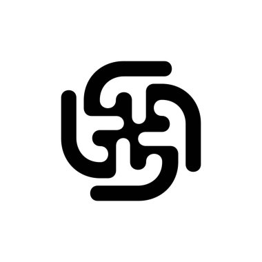 Soyut logo. Simge tasarımı. Şablon ögeleri - vektör işareti