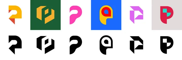 Набір Літер Логотипом Дизайн Піктограм Елементи Шаблону Збірка Векторних Знаків — стоковий вектор