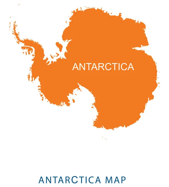 Diseño Ilustración Vectorial Del Continente Mapa Antártida Con Nombre Frontera — Archivo Imágenes Vectoriales