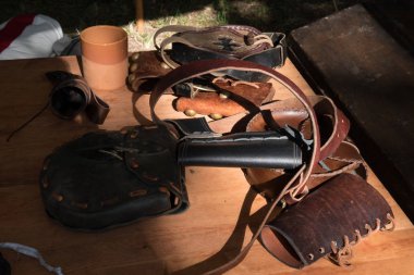 tarihi bir yeniden enactment Ortaçağ askeri giyim