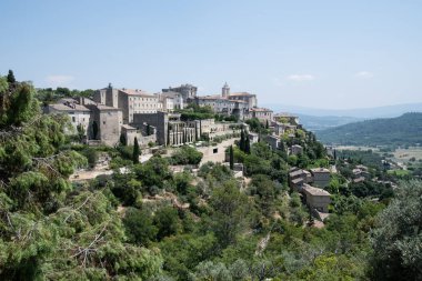 Gordes görünümü, Luberon, Provence, Fransa, bir film seti