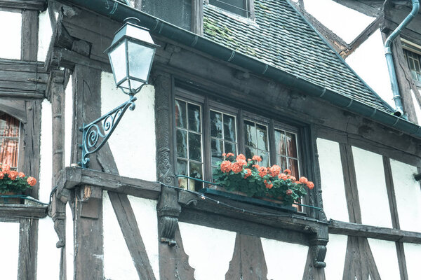 Old house in la petit France district on Strasbourg