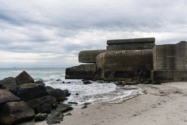 Bunkers nazis à la plage de Skagen, Danemark — Photo