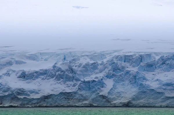 Glaciar Encontra Oceano Antártida — Fotografia de Stock