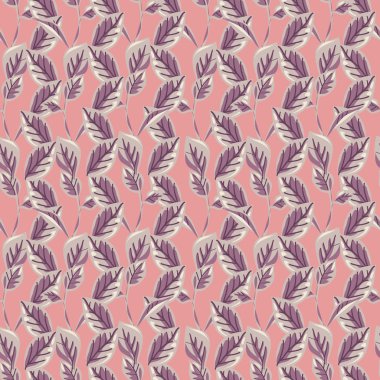 Yaprakları ile romantik seamless modeli