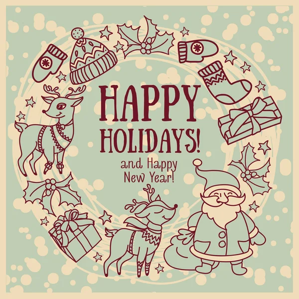 Поздравительные открытки на очень счастливое Рождество — стоковый вектор