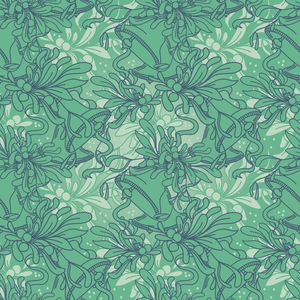 Noel çanları ve ökseotunun meyveleri ile Seamless Modeli