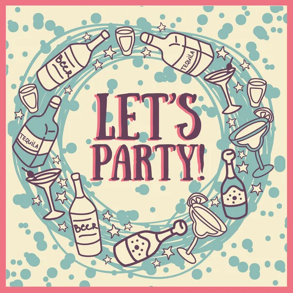 Party poster template — Stock Vector