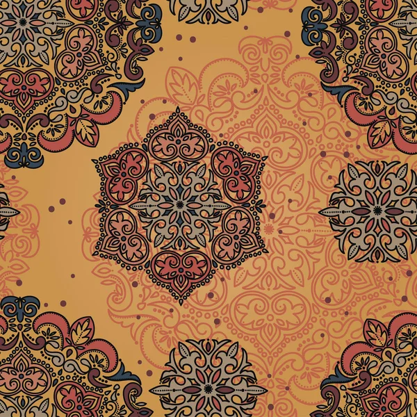 Naadloze patroon met kant prachtige ornamenten — Stockvector