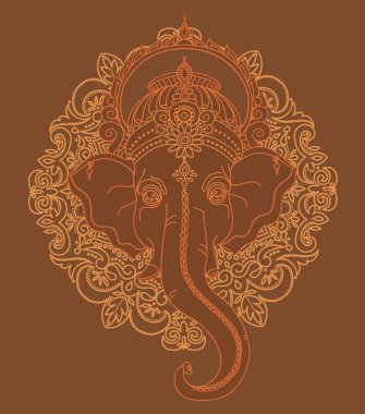 Lord Ganesha, kutlama Ganesh Chaturthi için kart olarak kullanılabilir
