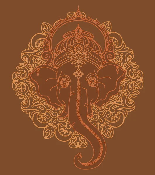 Señor Ganesha, se puede utilizar como tarjeta para la celebración Ganesh Chaturthi — Vector de stock