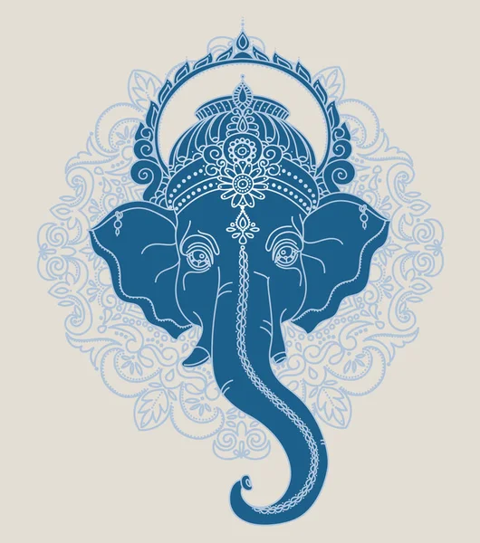 Señor Ganesha, se puede utilizar como tarjeta para la celebración Ganesh Chaturthi — Archivo Imágenes Vectoriales