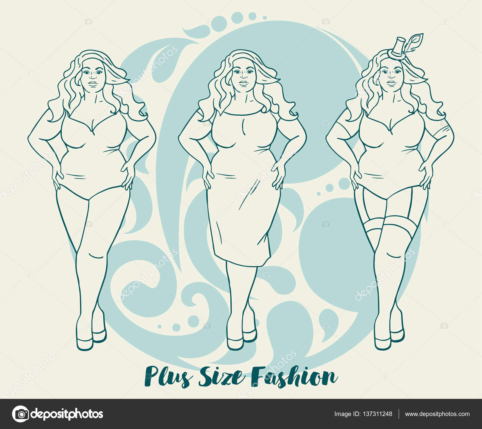 plus size model sketch
