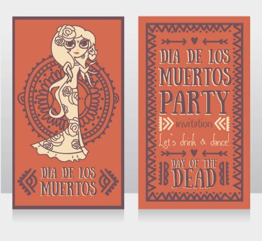 dia de los muertos için şirin kart