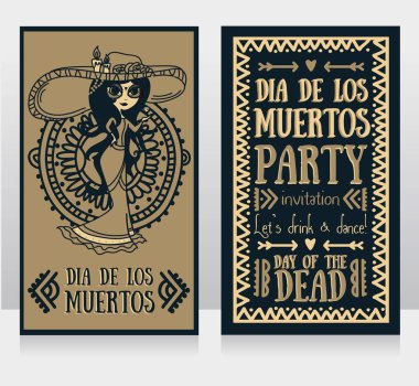 dia de los muertos için şirin kart