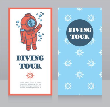 kartları ile vintage dalgıç dalış turu