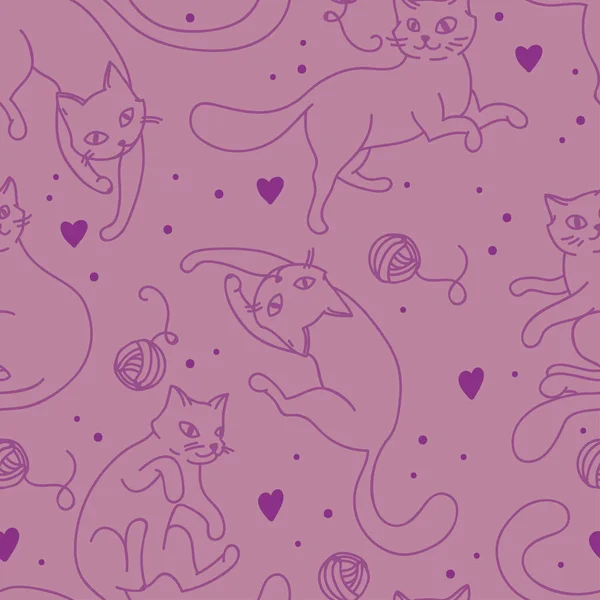 Sevimli kedilerle kusursuz desen