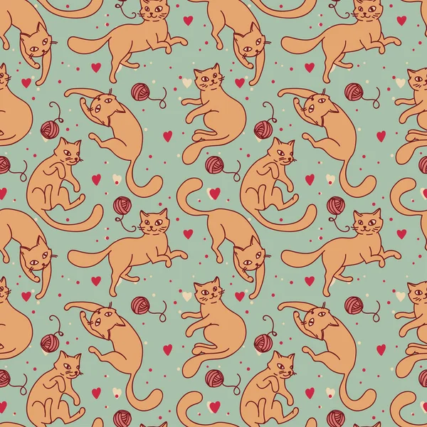 Sevimli kedilerle kusursuz desen