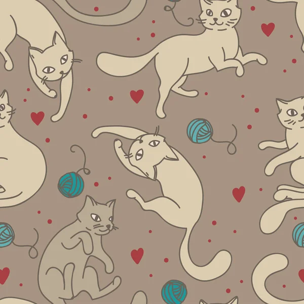 Sevimli kedilerle kusursuz desen