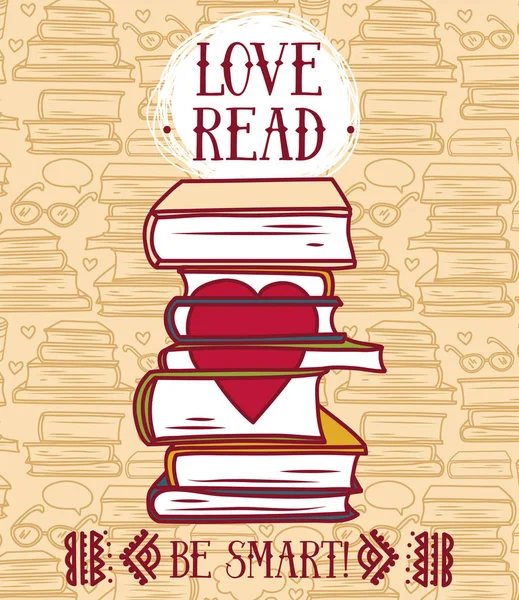 Banner voor liefde lezen — Stockvector