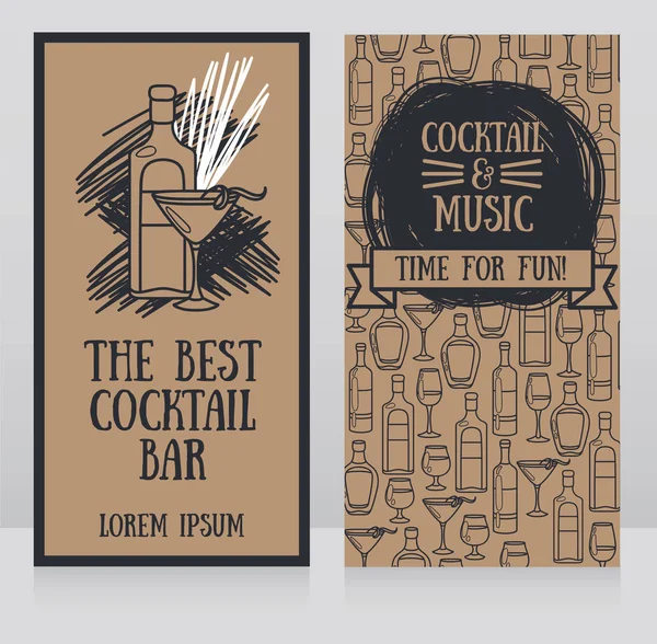 Banner per cocktail bar — Vettoriale Stock