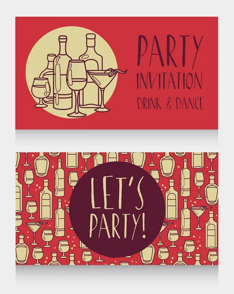 Party invitation templates — Stock Vector