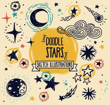 Kroki yıldız, kuyruklu yıldızlar ve takımyıldızları kümesi