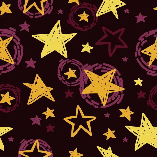 星光灿烂的无缝模式 — 图库矢量图片
