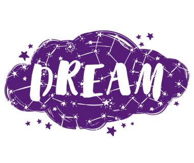 yıldızlı arka plan hayalleri için poster