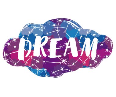 yıldızlı arka plan hayalleri için poster