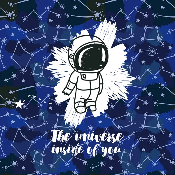 海报"宇宙在你心中" — 图库矢量图片