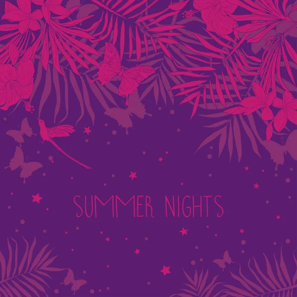 Banner para noites de verão — Vetor de Stock