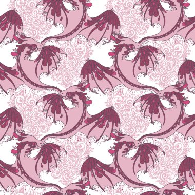 sevimli uçan ejderha ile Seamless Modeli