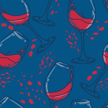 Seamless pattern with wine glasses vector Seamless pattern with wine glasses vector