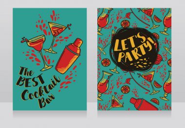 Kokteyl bar için afişler