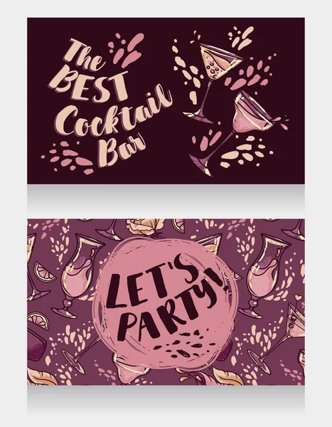 Bannières pour bar à cocktails — Image vectorielle