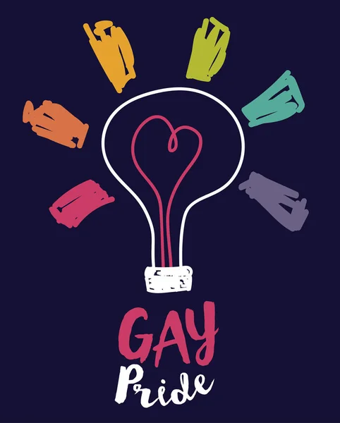 Poster per gay amore in schizzo stile — Vettoriale Stock