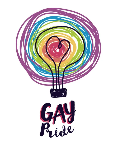Poster per gay amore in schizzo stile — Vettoriale Stock