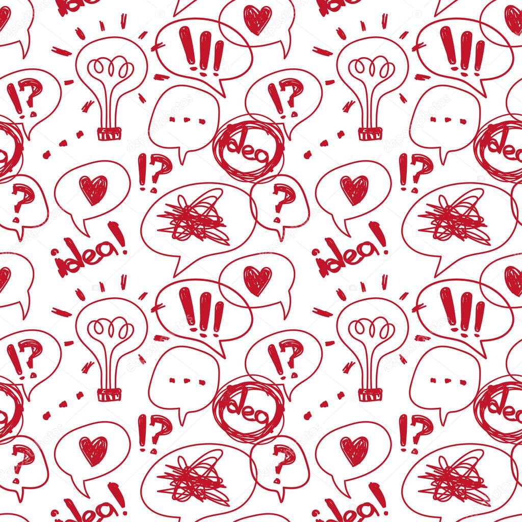 seamless pattern for thinking and creativity