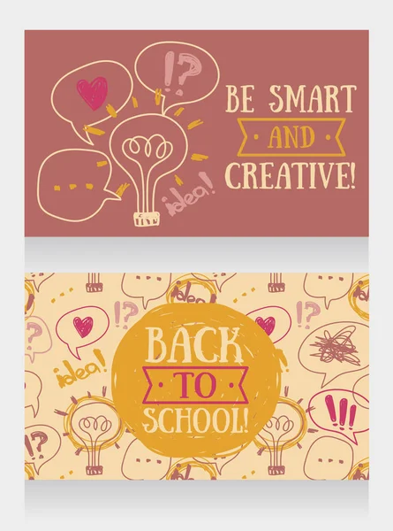 Banners for back to school — Stock Vector